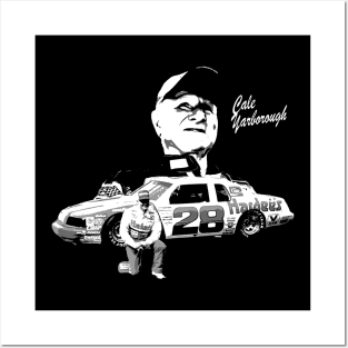 cale yarborough black and white Posters and Art